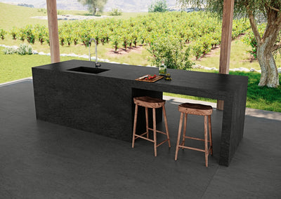 Megaformato Porcelanico Mate 162X324cm Basalti Negro - Grespania Coverlam
