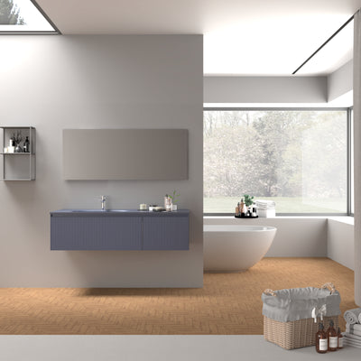 Mueble Aereo 135x52x35cm Azul Mate - Aqualia Deli