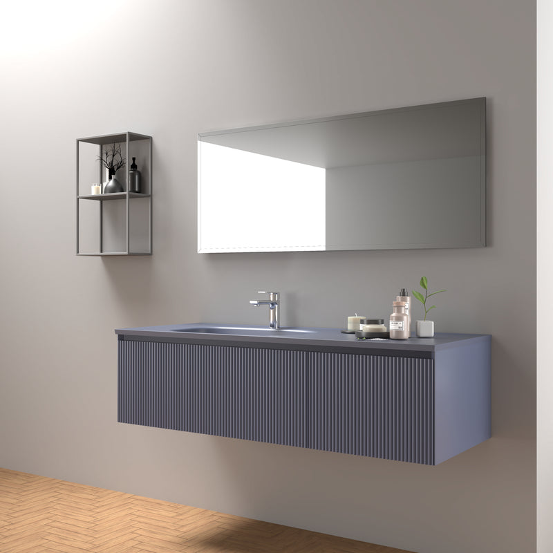 Mueble Aereo 135x52x35cm Azul Mate - Aqualia Deli