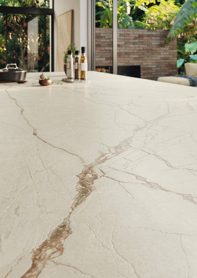 Megaformato Porcelanico Pulido 162x324cm Canela Roma 12 - Grespania Coverlam