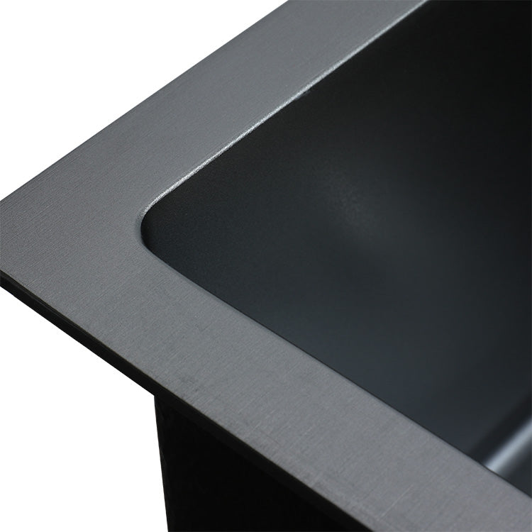 Fregador Bajo Mesa 30X18X9" Negro Metalizado - Aqualia