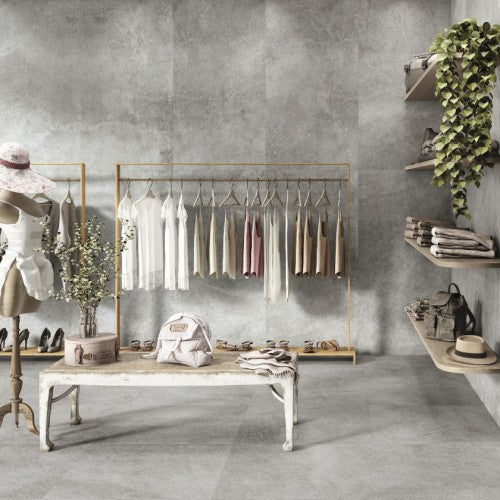 Porcelanato Esmaltado Mate Rectificado 80x160cm Grey- Baldocer Habitat