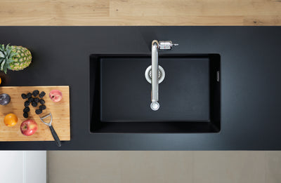 Fregador Bajo Mesa 25.9X15.7" Graphiteblack - Hansgrohe Silicatec 660
