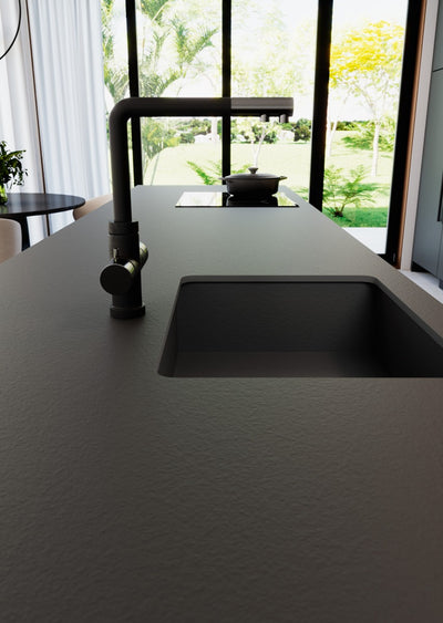 Megaformato Porcelanico Mate 162X324cm Nero Zimbabwe - Grespania Coverlam