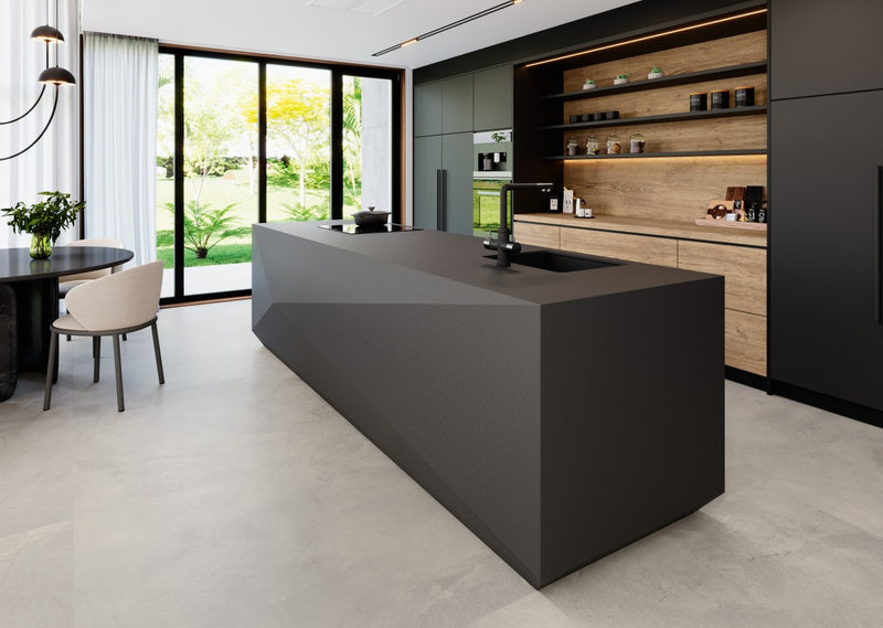 Megaformato Porcelanico Mate 162X324cm Nero Zimbabwe - Grespania Coverlam