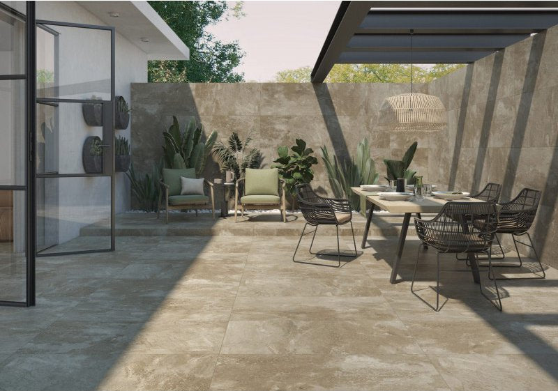 Porcelanato Esmaltado Rectificado Antideslizante   30,3x61,3cm Beige - Prissmacer Ess. Nerva