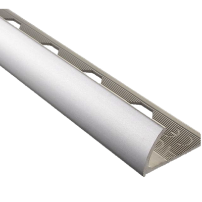 Perfil Redondeado de Aluminio Para Proteger Esquinas De Revestimientos 10mm x 2,5ml Natural- Emac Novocanto Aluminio