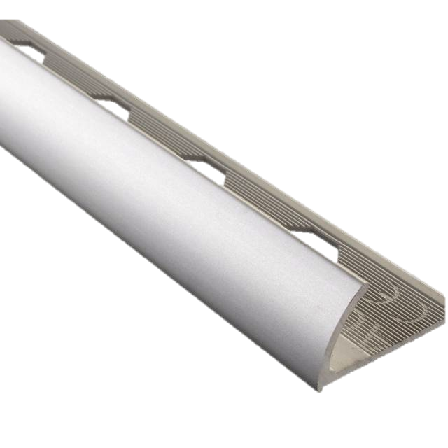 Perfil Redondeado de Aluminio Para Proteger Esquinas De Revestimientos 10mm x 2,5ml Natural- Emac Novocanto Aluminio