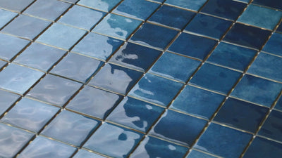 Mosaico De Ceramica Brillante 7.5X7.5cm Mar Mesh - Eliane Noronha