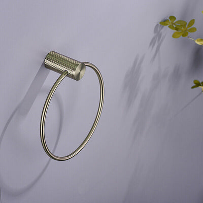 Aro Porta toalla Dorado Cepillado - Aqualia Signature