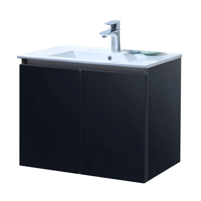 Mueble De Baño Aereo 60X46X55cm Negro - Aqualia Bosco