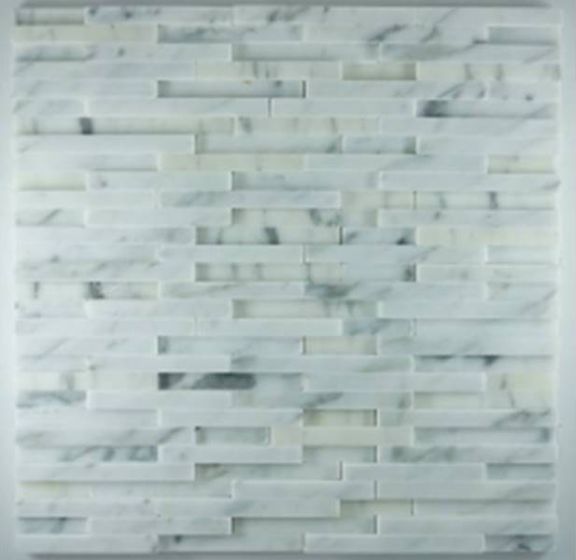 Mosaico De Piedra Natural 30X30Cm Blanco - Porcelamika Marmol