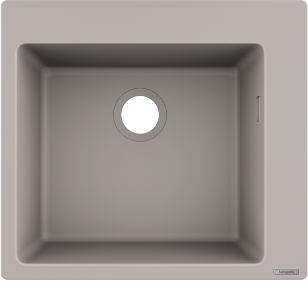 Fregador De Empotrar 21x19x7.5" Concretegrey - Hansgrohe Silicatec 450