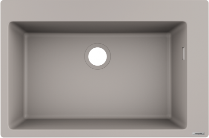 Fregador De Empotrar 29.5x19x7.5" Concretegrey- Hansgrohe Silicatec 660