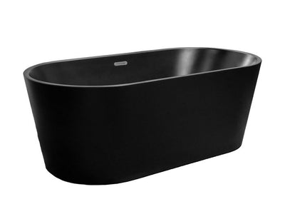 Tina Sencilla 170X80X59cm Negro Mate - Aqualia Westport