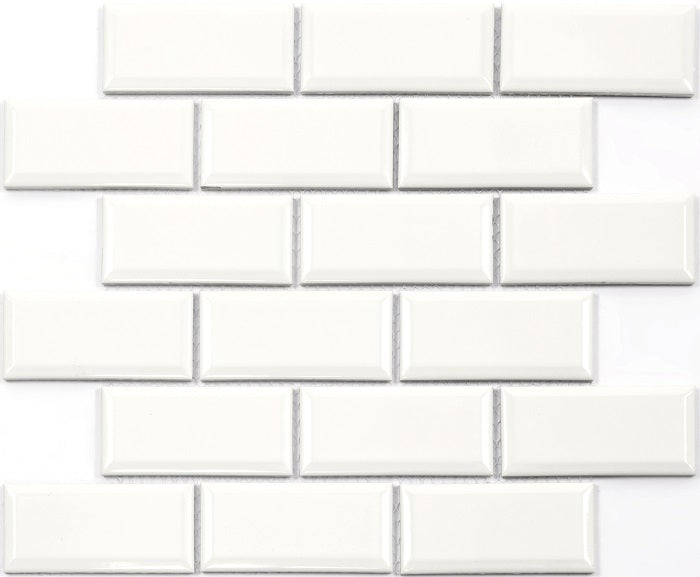 Mosaico De Cerámica Blanco Brillante 25x25 Mm - Para Pared Y Suelo, Ideal Para Cocina, Baño Y Piscinas (1 Panel = 0.1 M²)