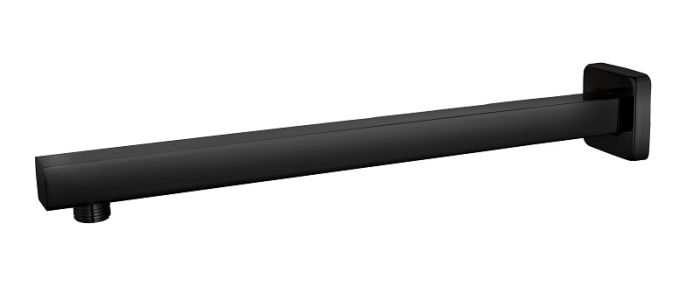 Brazo De Ducha Cuadrado 40cm Negro Mate - Aqualia