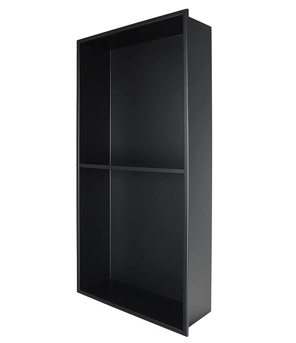 Nicho de Ducha 60x30x12cm Acero Inoxidable Negro Mate - Aqualia