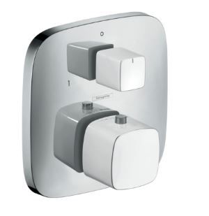 Termostato Con Valvula De Cierre / Desviador Blanco/Cromo - Hansgrohe Pura Vida