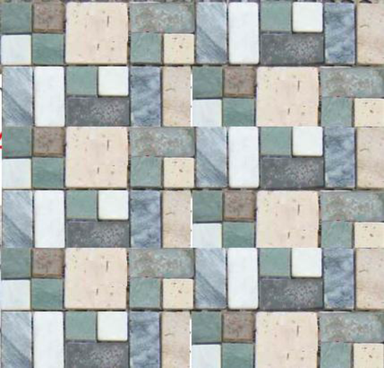 Mosaico De Piedra Natural Mate 30X30Cm Verde Azul - Porcelamika Sky