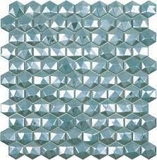 Mosaico De Vidrio Brillante 31X31cm Turquesa - Vidrepur Diamond