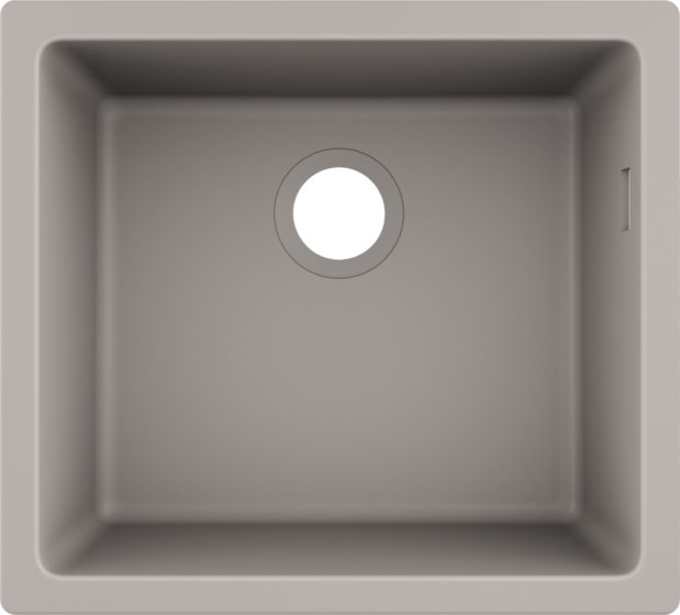 Fregador Bajo Mesa 17x15.7x7.5" Concretegrey - Hansgrohe Silicatec 450