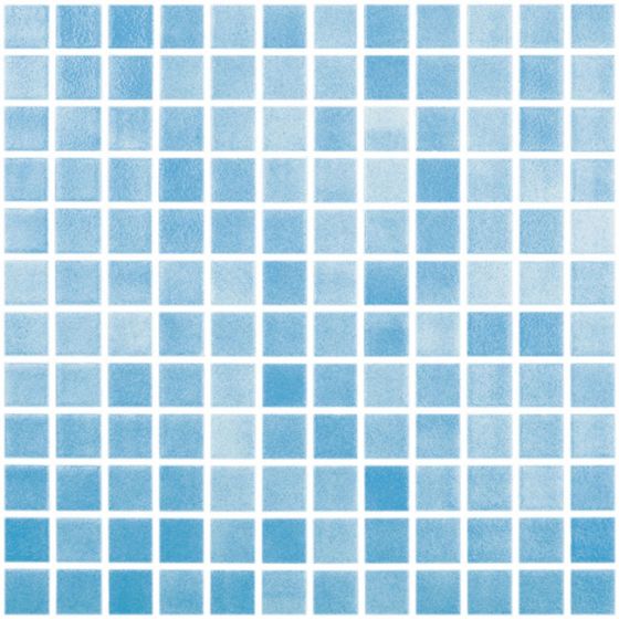Mosaico De Vidrio Antideslizante 31.7X31.7cm Celeste - Vidrepur Niebla