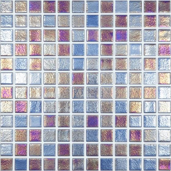 Mosaico De Vidrio Brillante 25X25cm Saphire - Vidrepur Shell