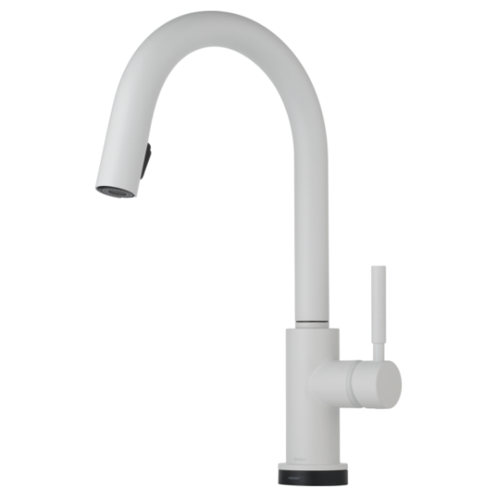 Grifo Fregador Monomando Con Cabezal Extraible Blanco Mate - Brizo Solna Smart Touch
