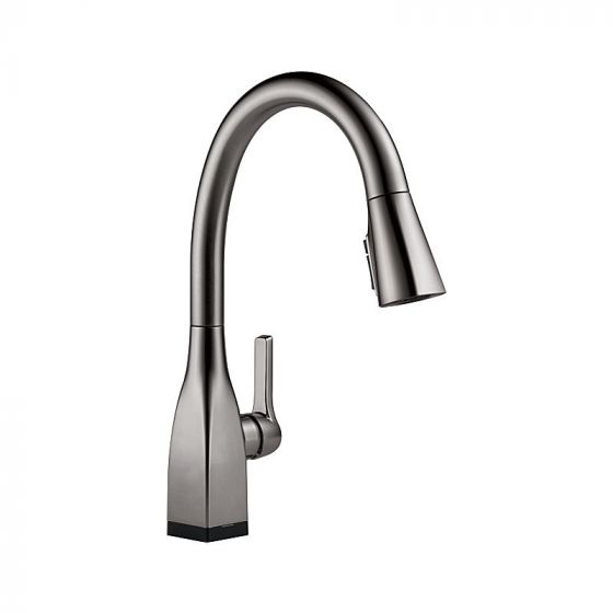 Grifo Fregador Monomando Con Cabezal Extraible Negro Inoxidable - Delta Mateo