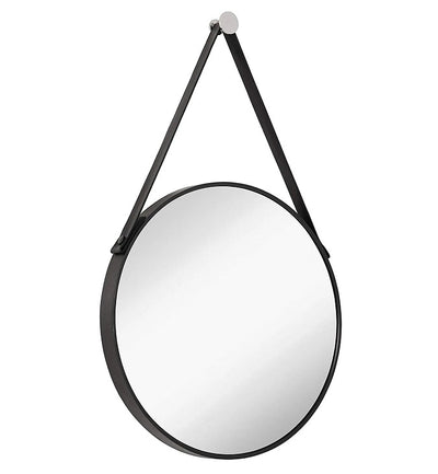 Espejo Redondo con Tirante 70cm Negro - Aqualia Carlow