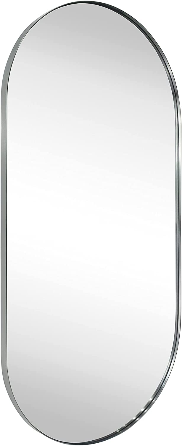 Espejo Ovalado 50X100cm Plateado - Aqualia Forth Valley