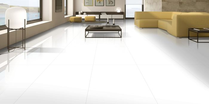 Porcelanato Esmaltado Rectificado Brillante 80X160cm Blanco - Cruso Robison