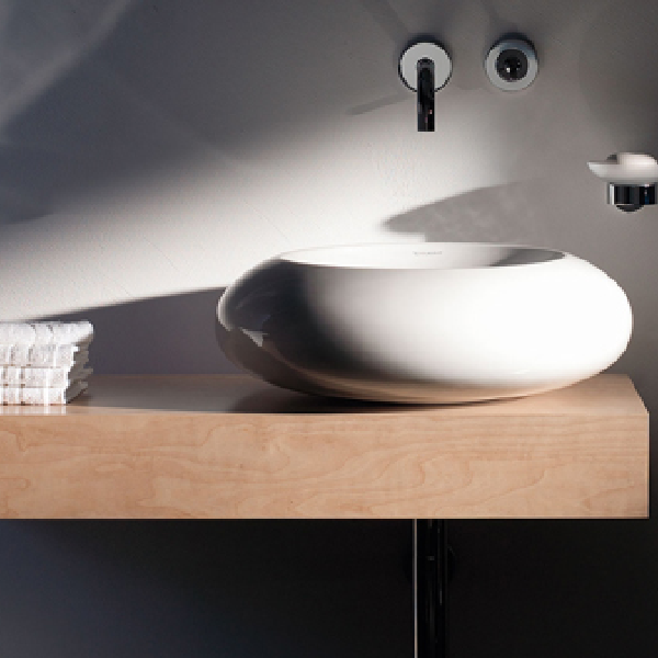 Lavamanos De Sobreponer Redondo 50x24.8cm - Duravit Ciottolo WonderGliss