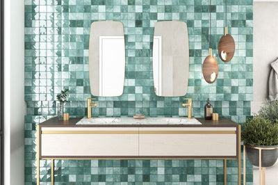 Mosaico De Ceramica Brillante 7.5X7.5cm Verde - Eliane Noronha