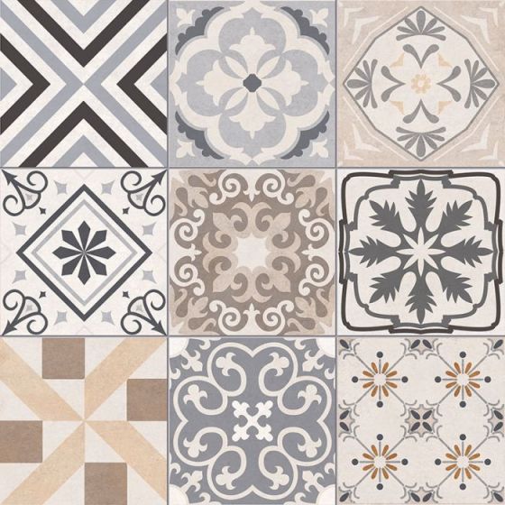 Pavimento De Cermica Mate 62X62Cm - Ceramica Almeida Patch Andaluz