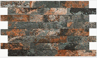 Revestimiento De Ceramica Mate 25X44.5Cm Magma - Bestile Detroit Brick