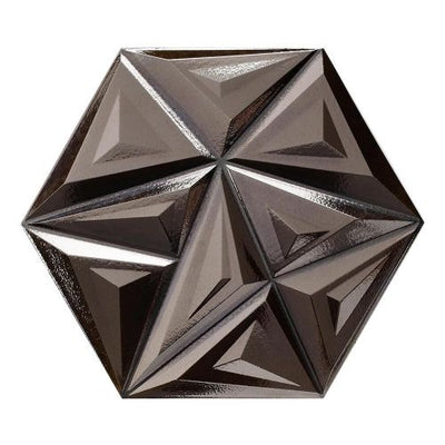 Porcelanato Esmaltado Brillante 28.5X33cm Metal Black - Realonda Yara