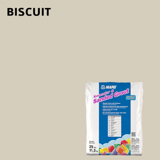 Lechada Con Arena Y Polimero- Mapei Keracolor S Biscuit 25Lbs