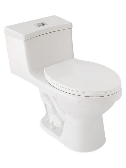 Inodoro Una Pieza Taza Alargada - Edesa Oasis Pure