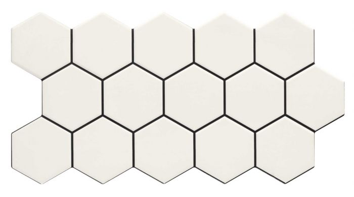 Porcelanato Esmaltado Mate 26.5X51cm Snow - Realonda Hex