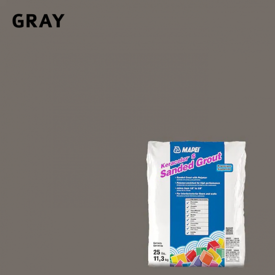 Lechada Con Arena Y Polimero - Mapei Keracolor S Gray 25Lbs