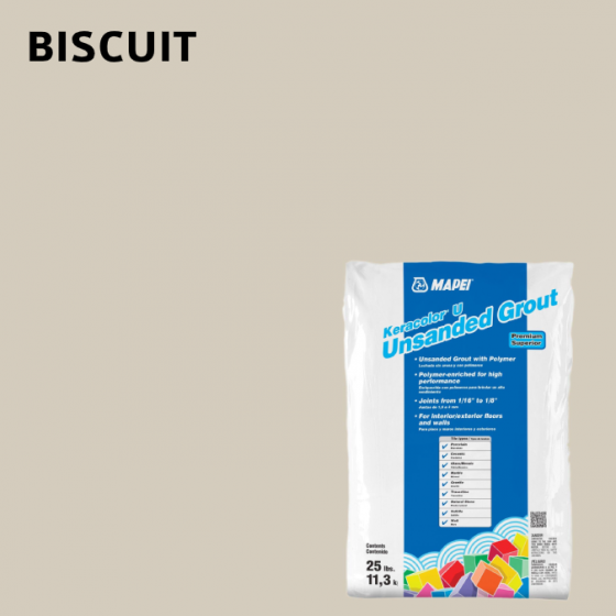 Lechada Sin Arena Y Con Polimero - Mapei Keracolor U Biscuit 25Lbs