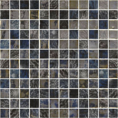 Mosaico De Vidrio Mate 31X46.7cm Grey - Onix Mosaic Arrecife Iridis