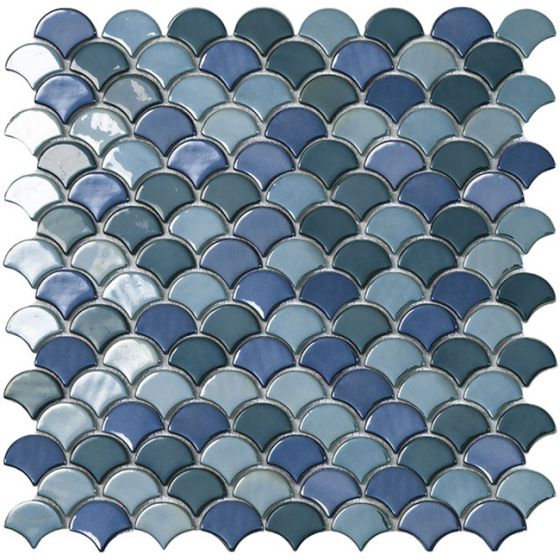 Mosaico De Vidrio Brillante 36X29cm Green Mix - Vidrepur Soul