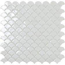 Mosaico De Vidrio Brillante 36X29Cm Blanco - Vidrepur Soul