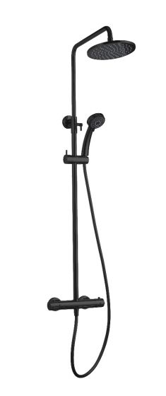 Shower Rail Termostatica Negro Mate - Aqualia Brunete