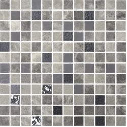 Mosaico De Vidrio Mate 31.1X31.1Cm Negro - Onix Mosaic Babylon